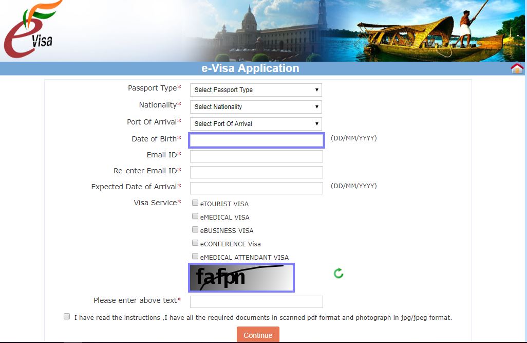 Tips Buat e-Visa India