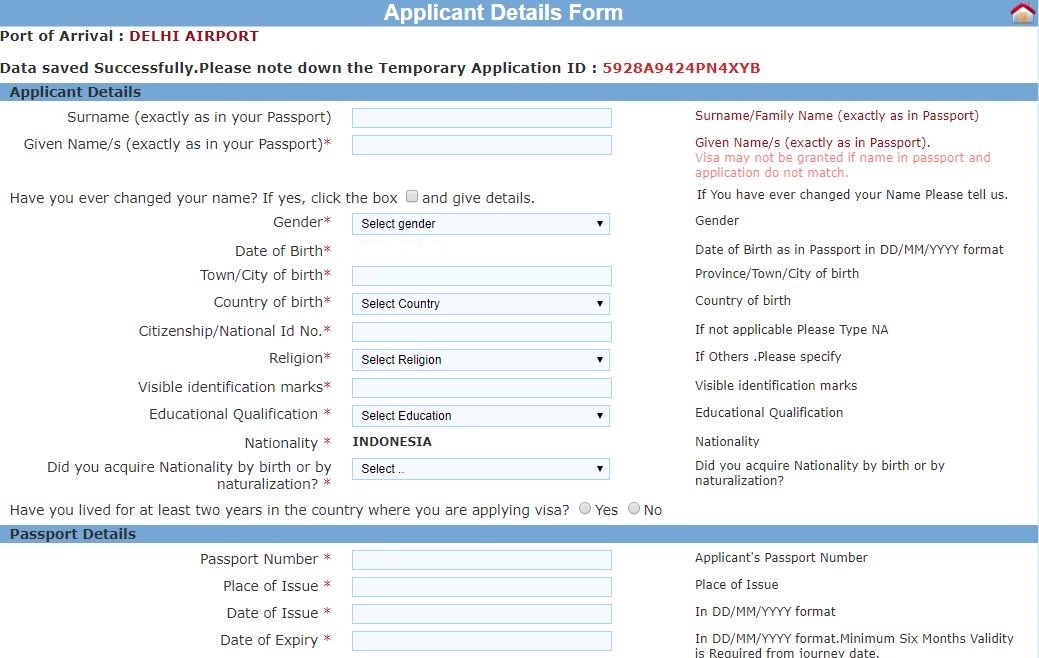 Tips Buat e-Visa India Mudah Cepat