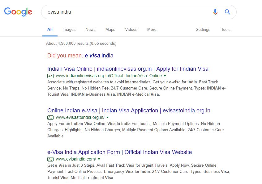 Cara Bikin e-Visa India